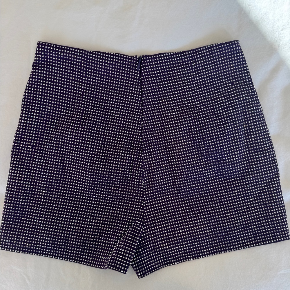 Purple Rhinestone Mini Shorts - Picture 2 of 2